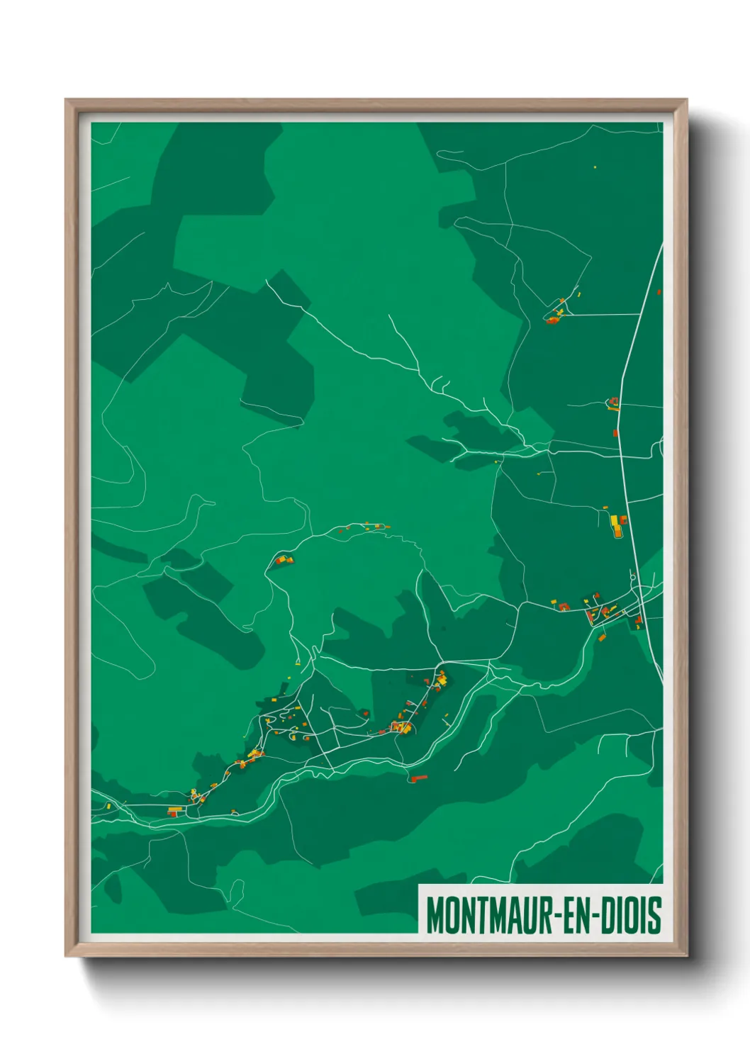Un poster carteMontmaur-en-Diois