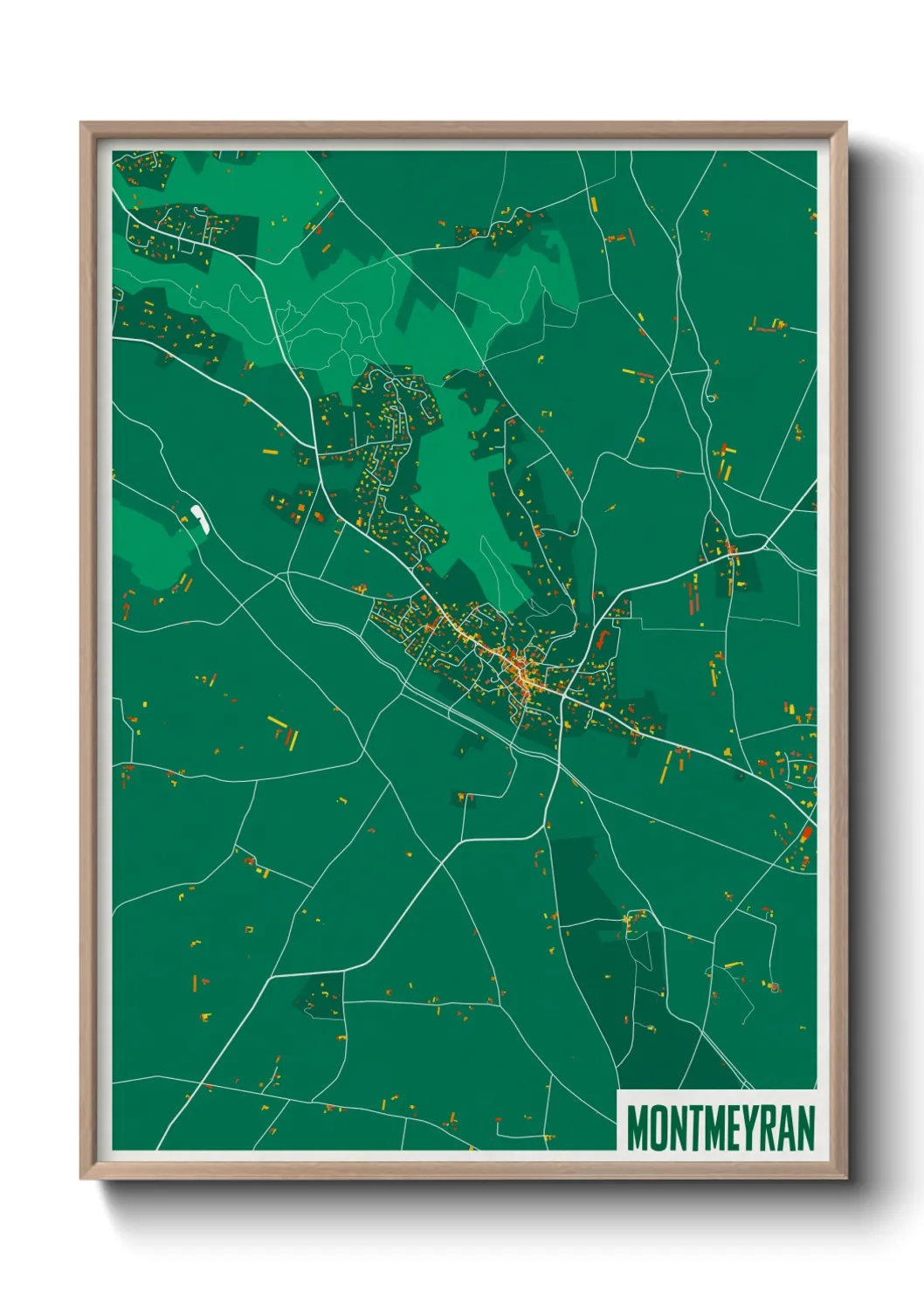 Une affiche de carte sur Montmeyran