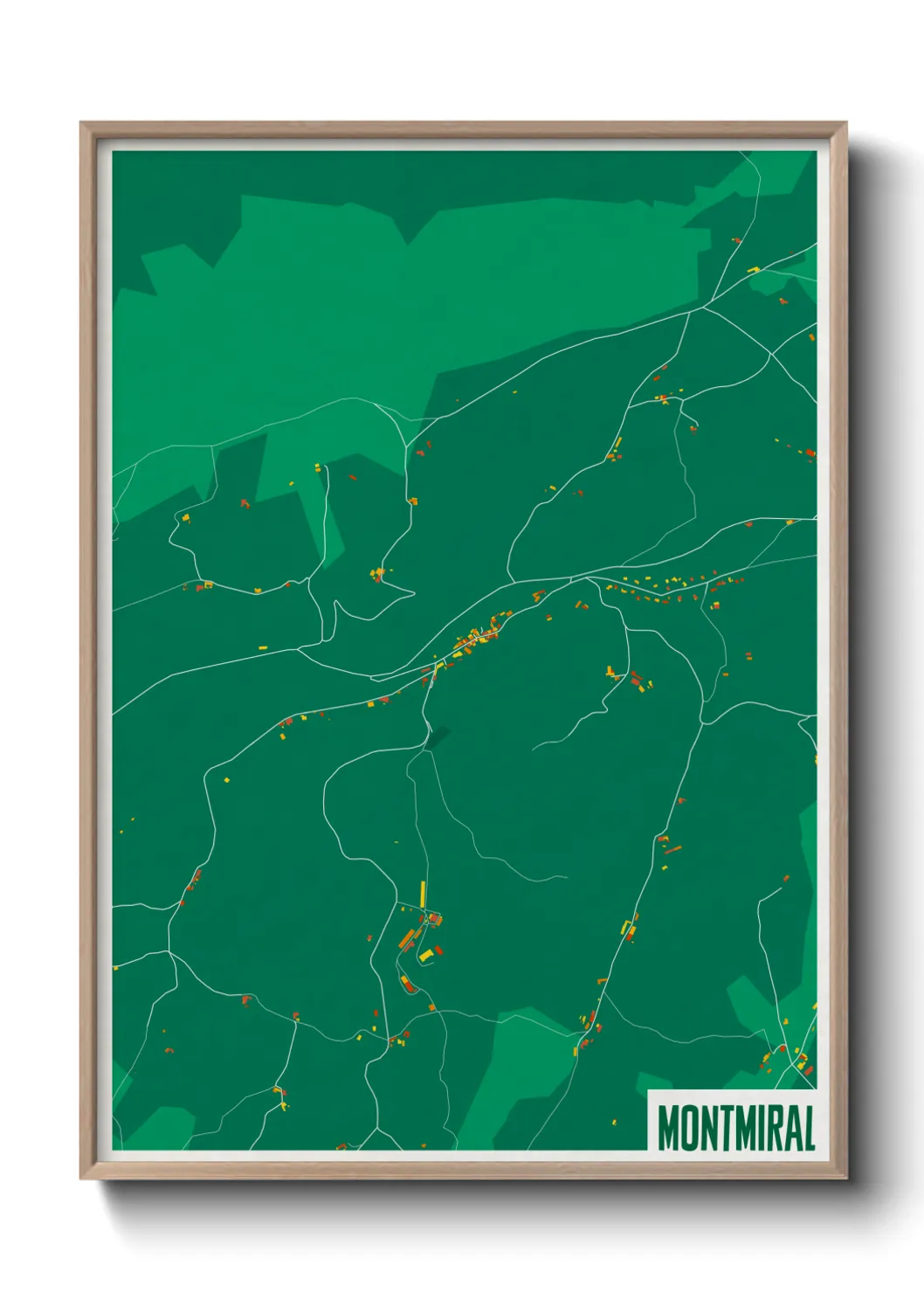 Une affiche de carte sur Montmiral