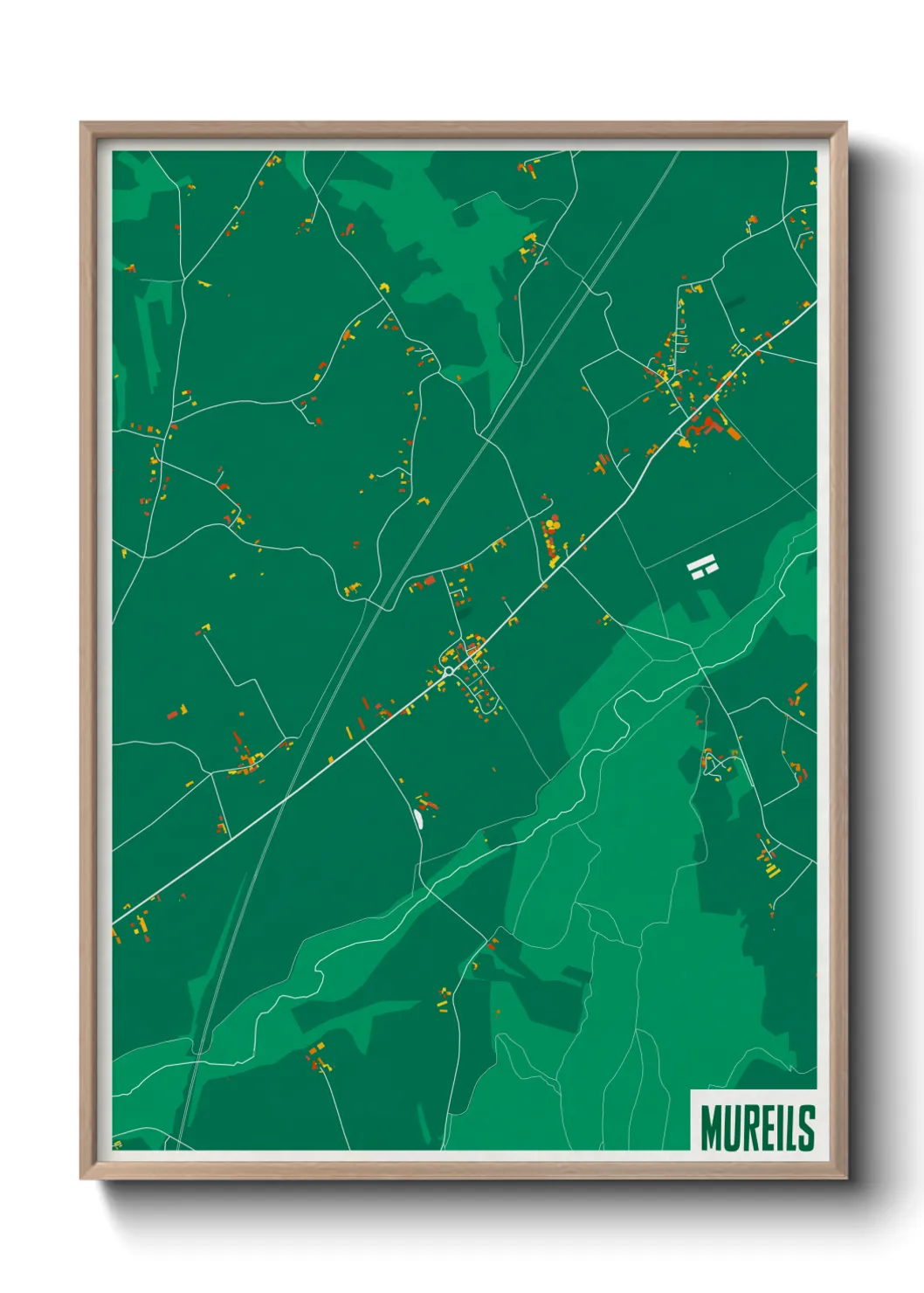 Une affiche de carte sur Mureils