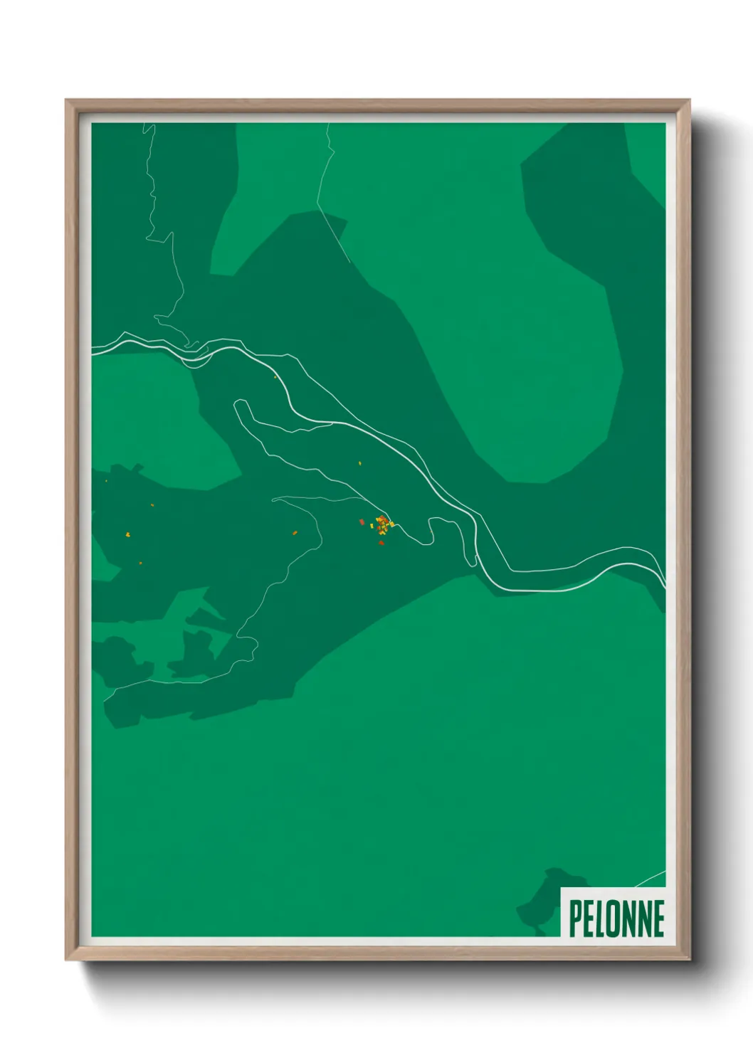 Une affiche de carte sur Pelonne