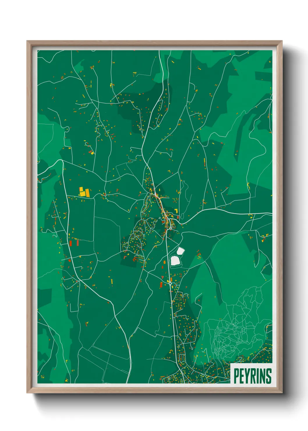 Une affiche de carte sur Peyrins