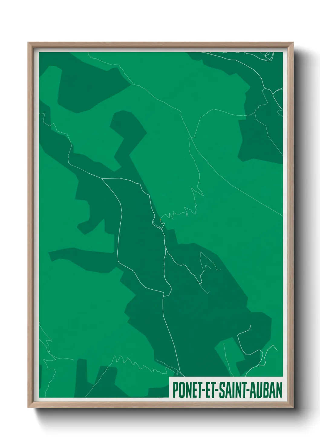 Une affiche de carte sur Ponet-et-Saint-Auban