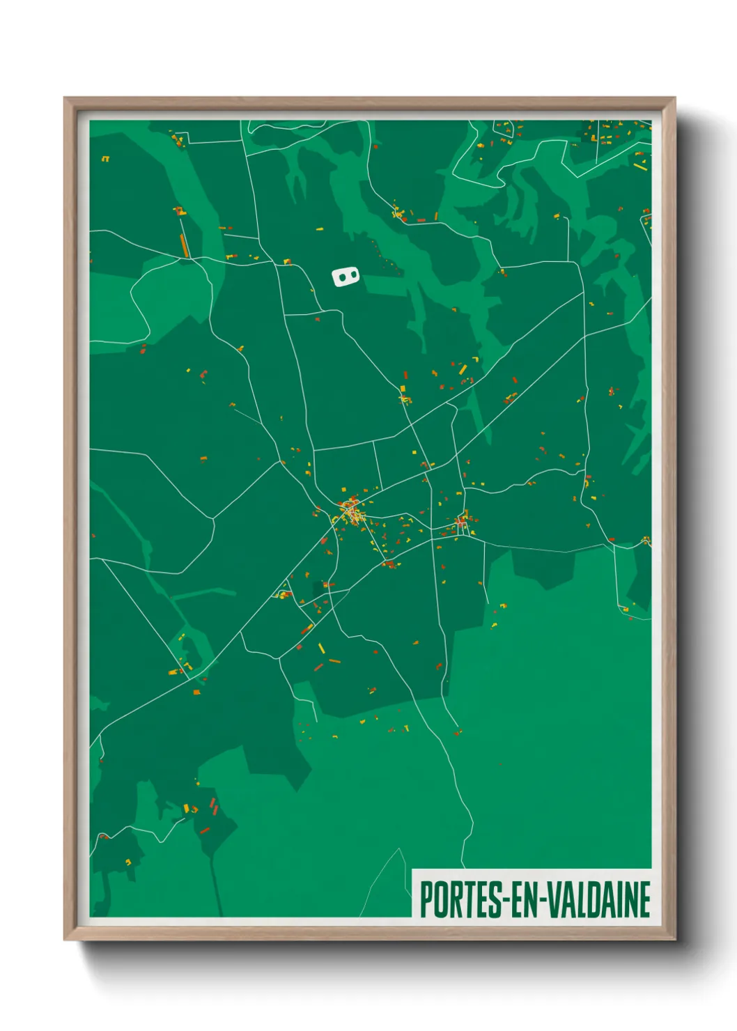 Une affiche de carte sur Portes-en-Valdaine