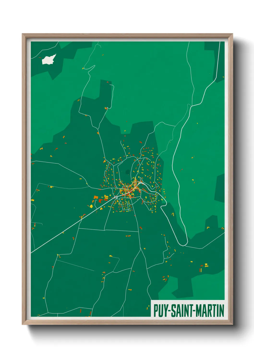 Une affiche de carte sur Puy-Saint-Martin