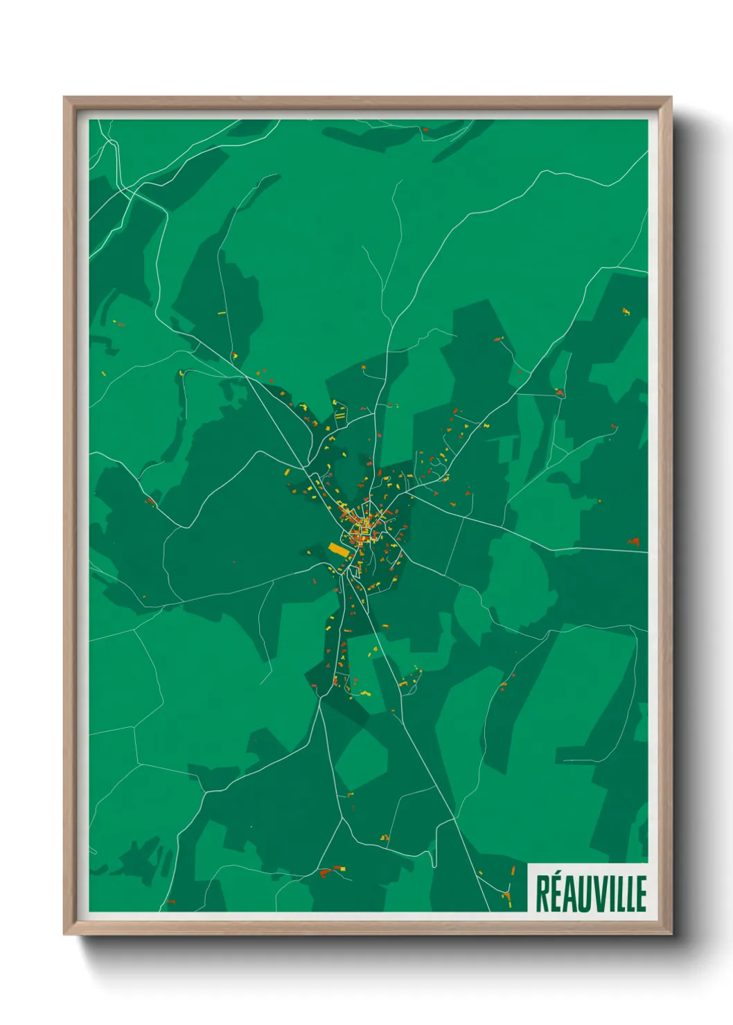 Une affiche de carte sur Réauville