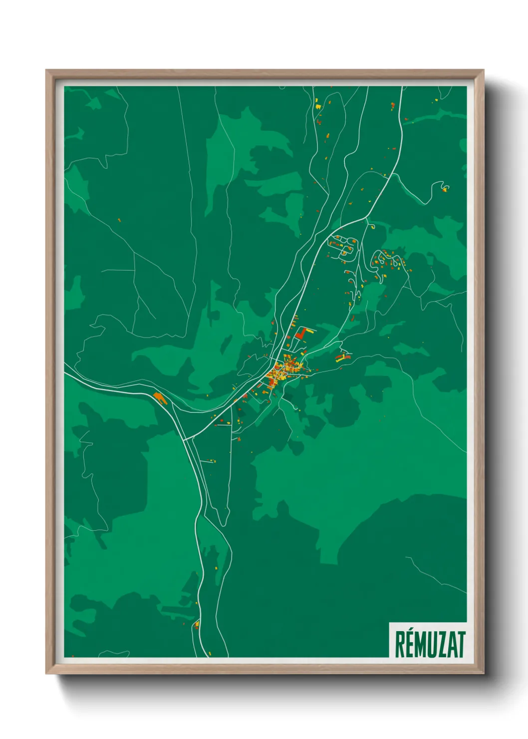 Une affiche de carte sur Rémuzat