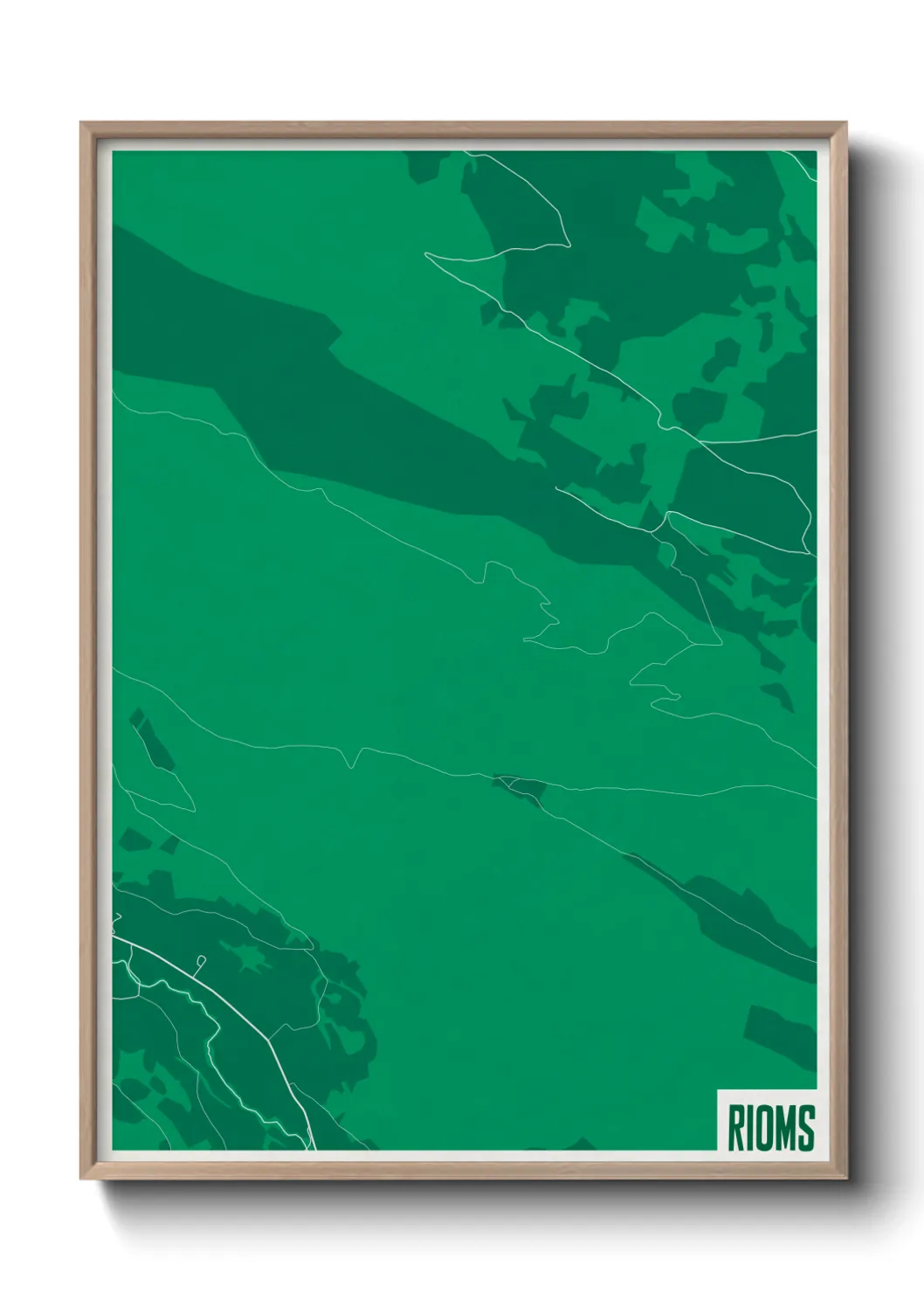 Une affiche de carte sur Rioms