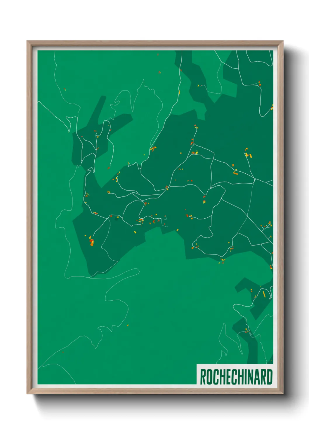 Une affiche de carte sur Rochechinard
