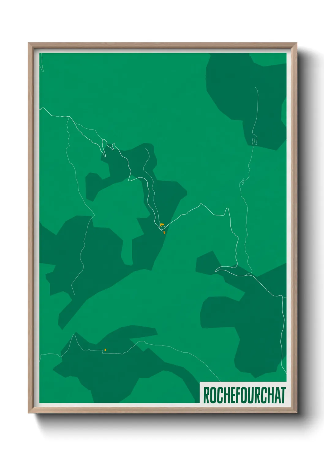 Une affiche de carte sur Rochefourchat