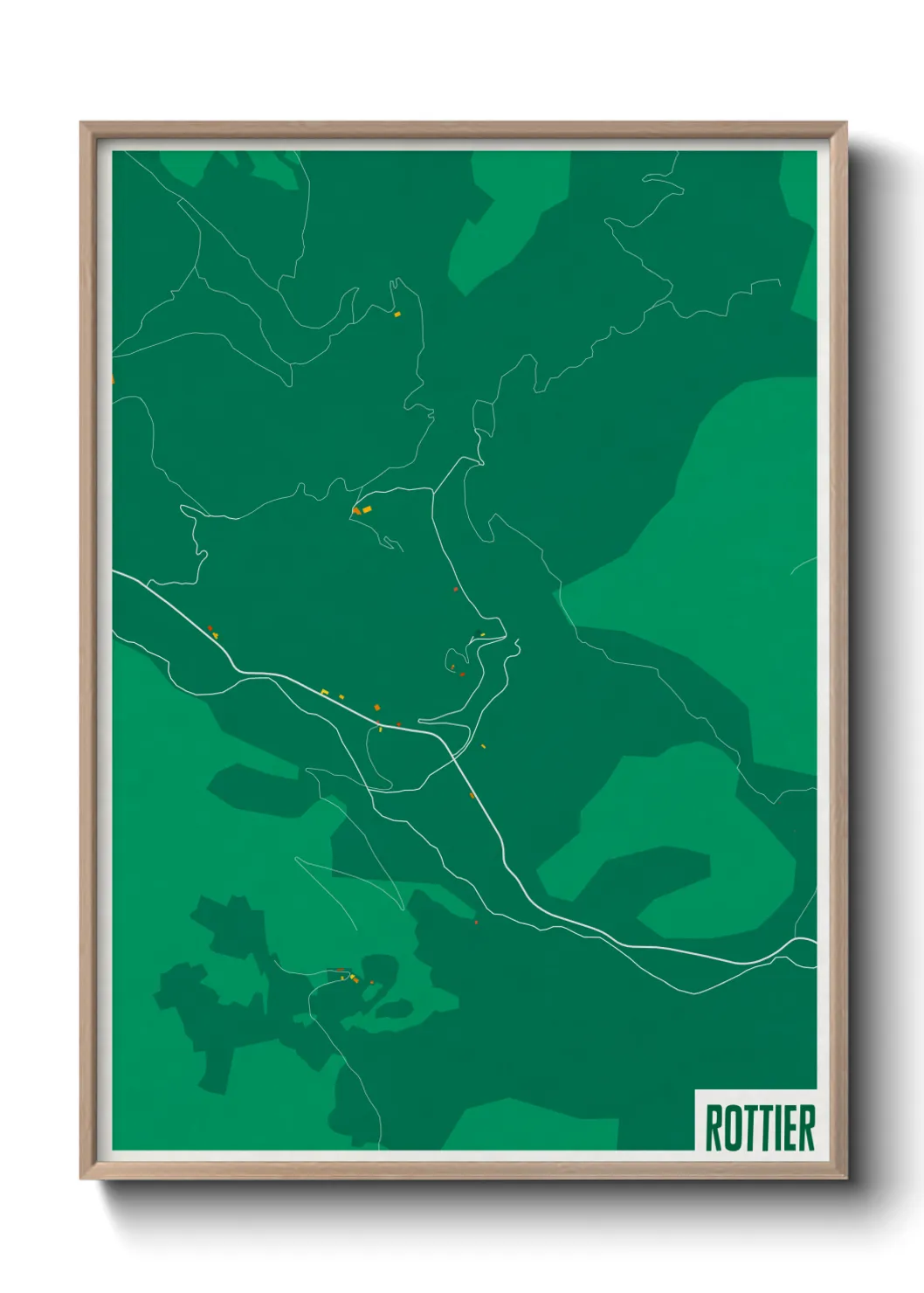 Une affiche de carte sur Rottier