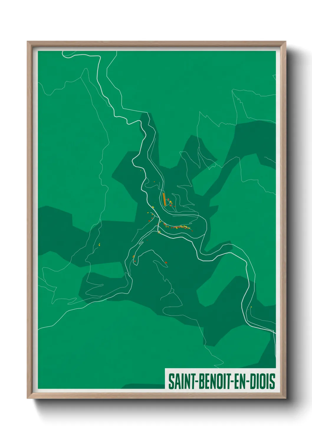 Une affiche de carte sur Saint-Benoit-en-Diois