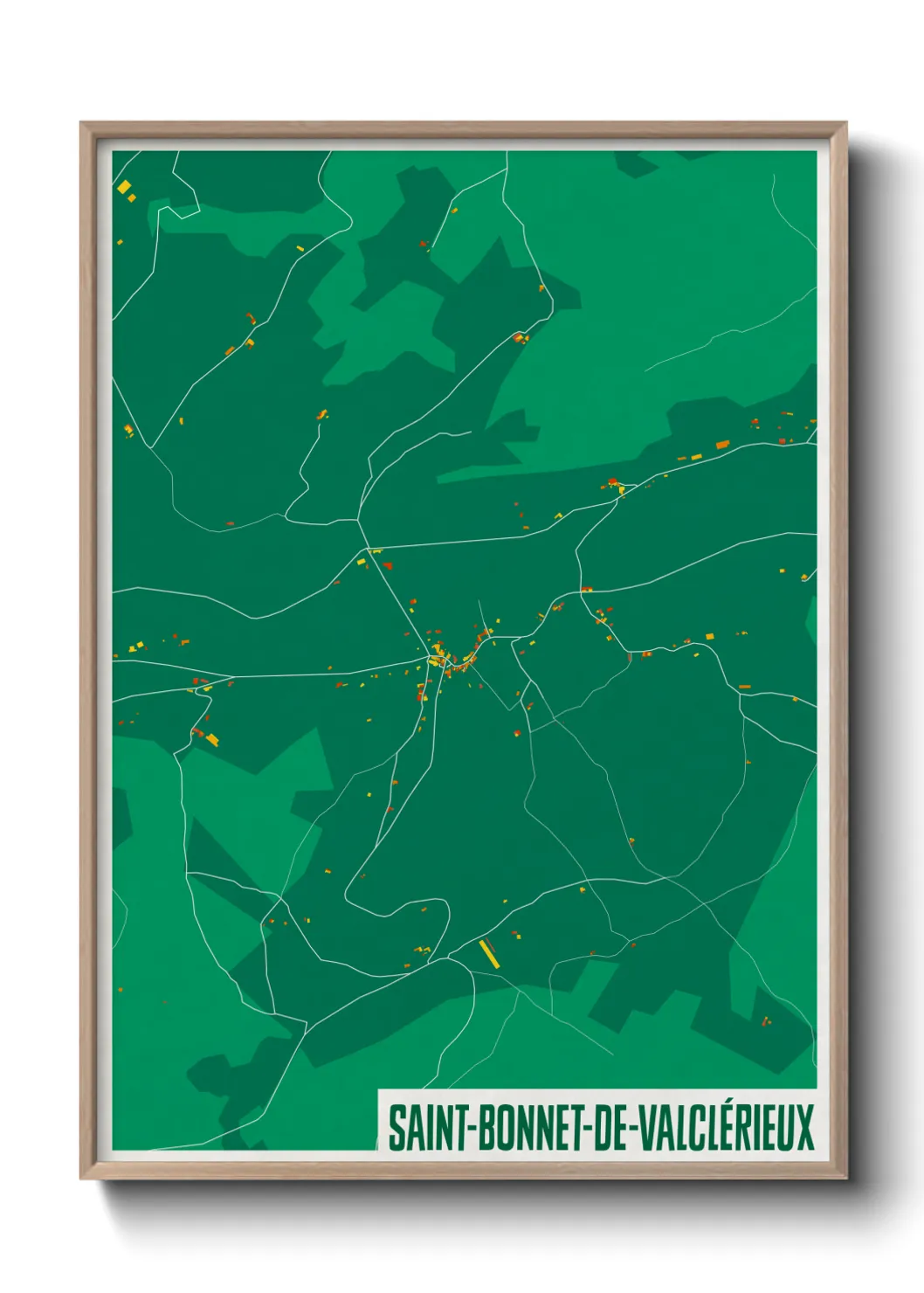 Une affiche de carte sur Saint-Bonnet-de-Valclérieux