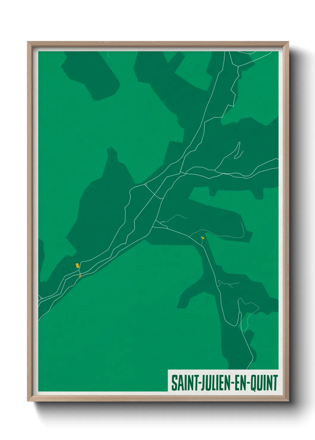 Une affiche de carte sur Saint-Julien-en-Quint