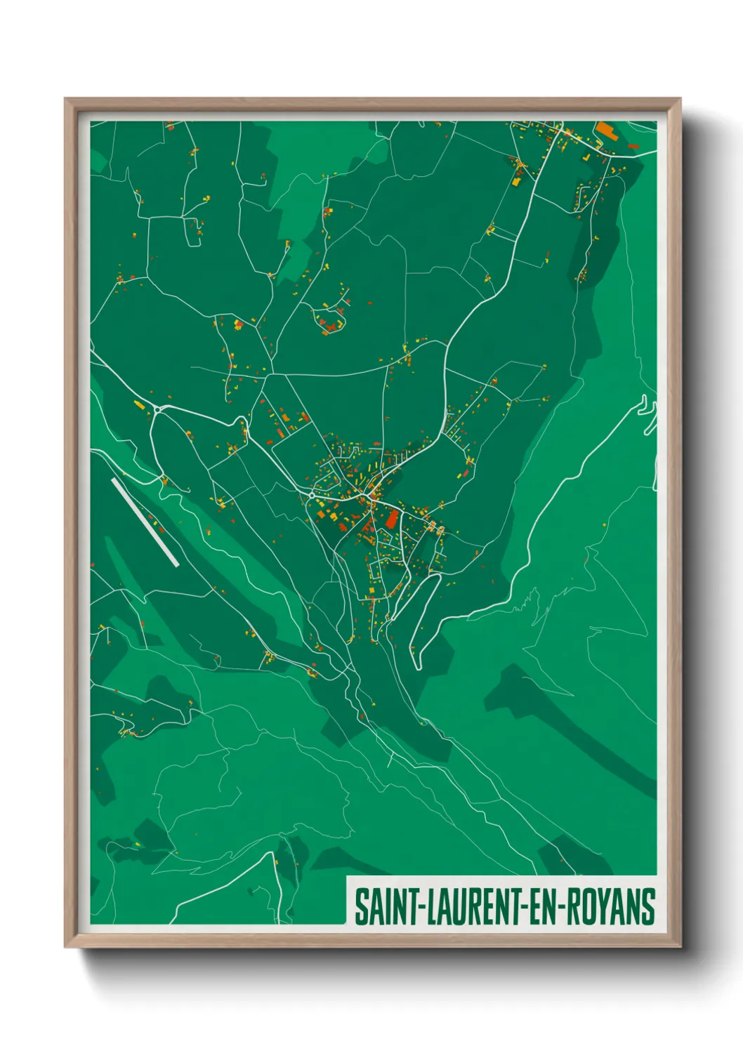 Un poster carteSaint-Laurent-en-Royans