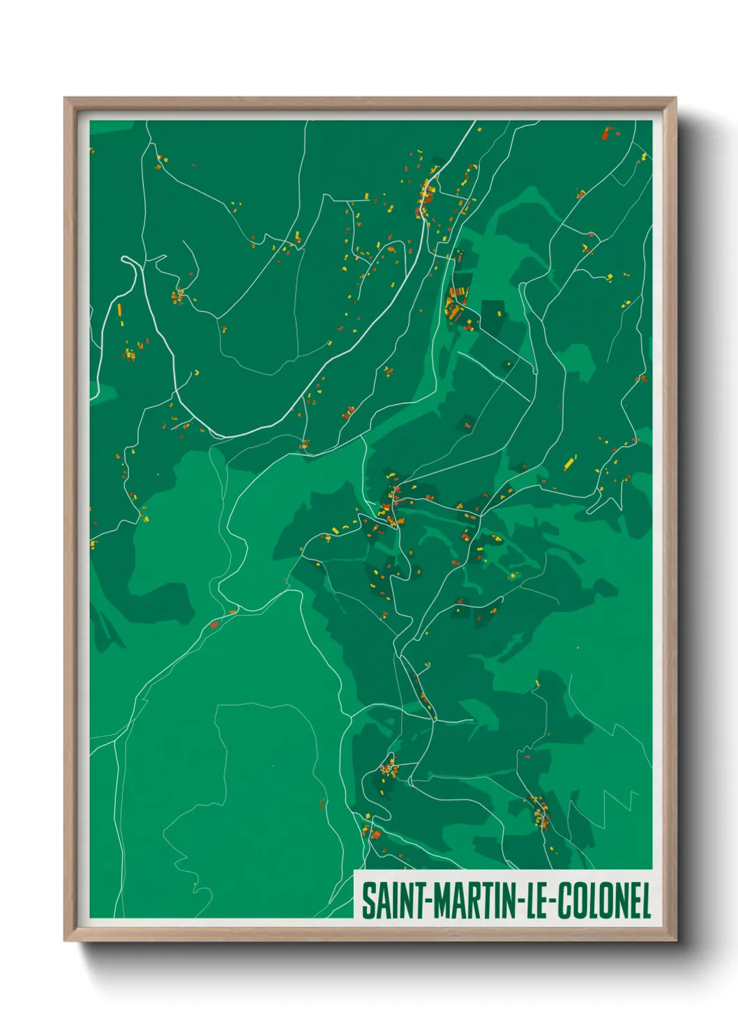 Une affiche de carte sur Saint-Martin-le-Colonel