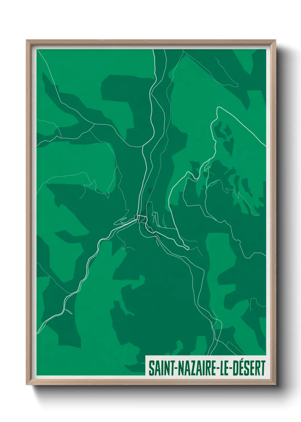 Une affiche de carte sur Saint-Nazaire-le-Désert