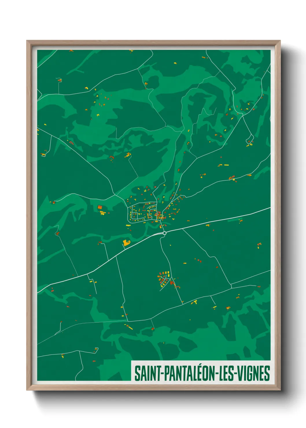 Une affiche de carte sur Saint-Pantaléon-les-Vignes