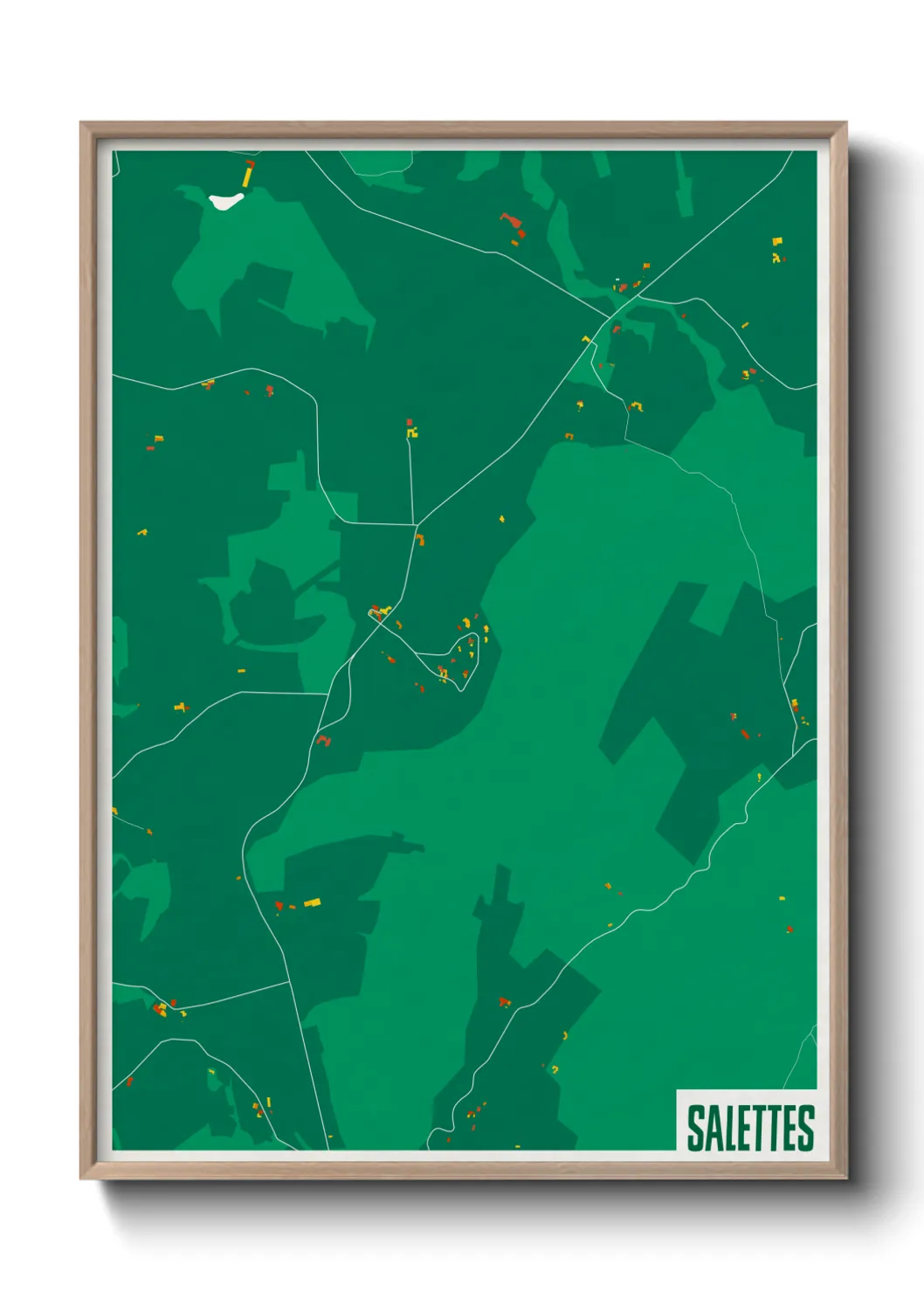 Une affiche de carte sur Salettes