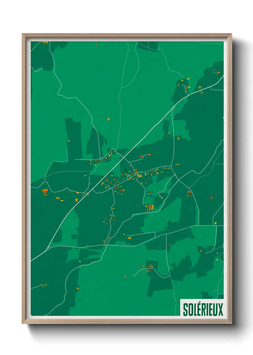 Une affiche de carte sur Solérieux