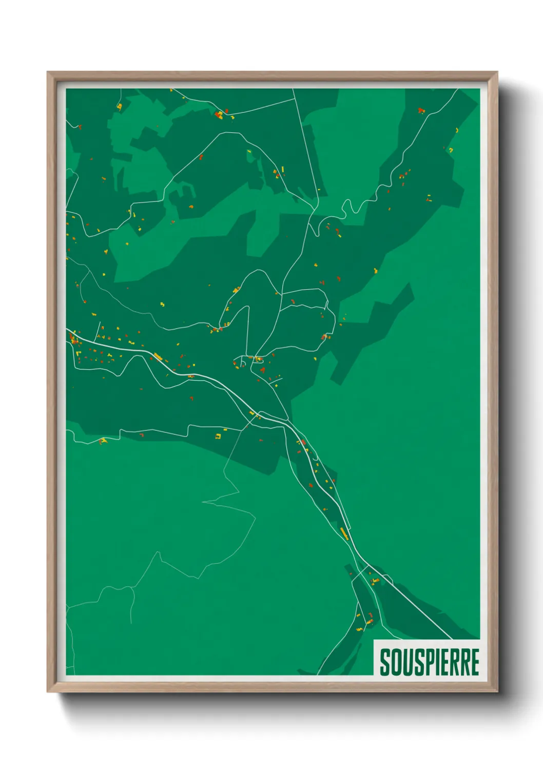 Une affiche de carte sur Souspierre