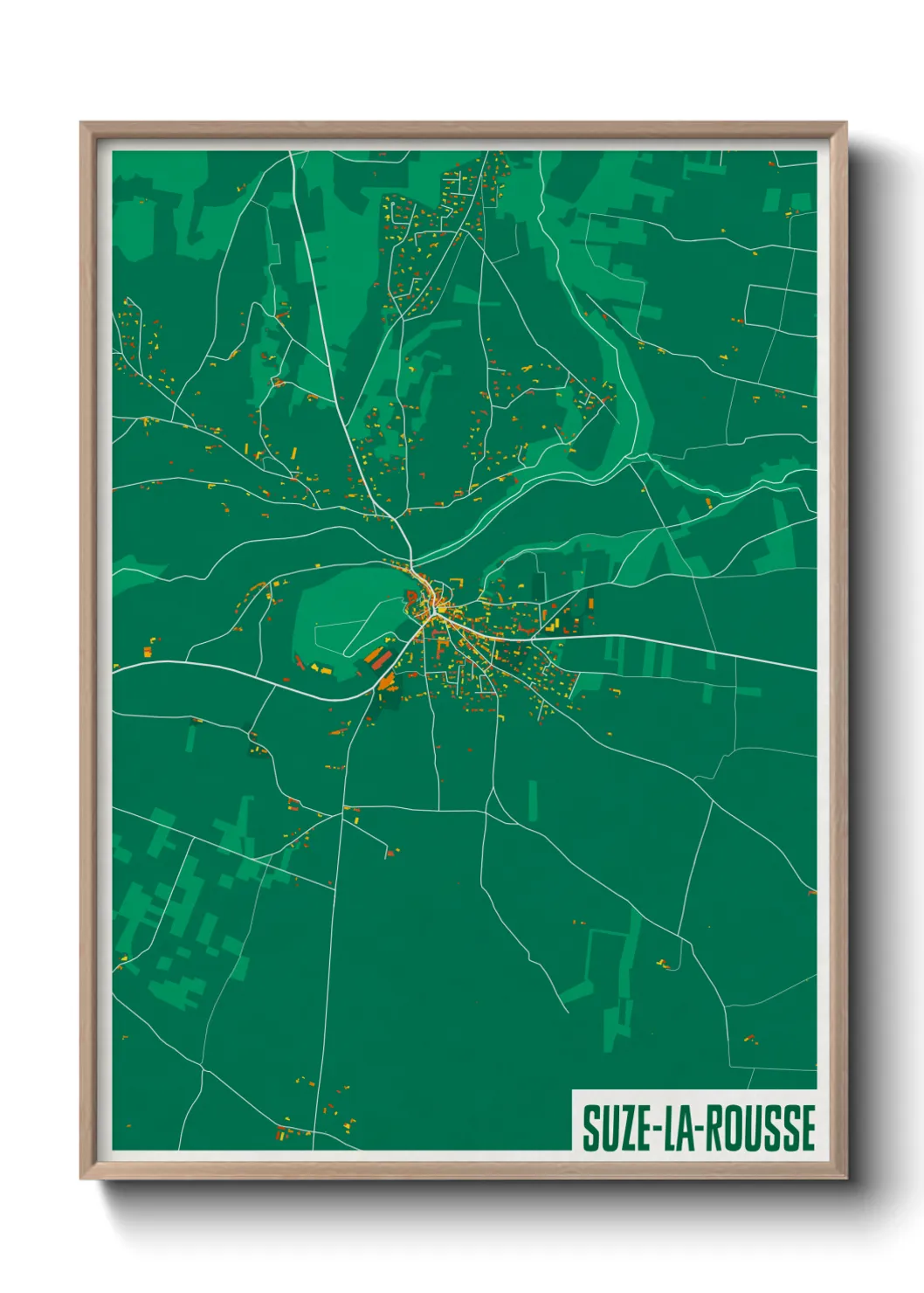 Une affiche de carte sur Suze-la-Rousse