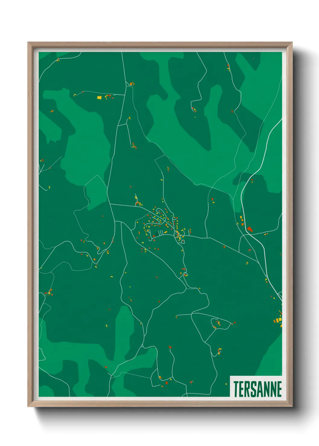 Une affiche de carte sur Tersanne