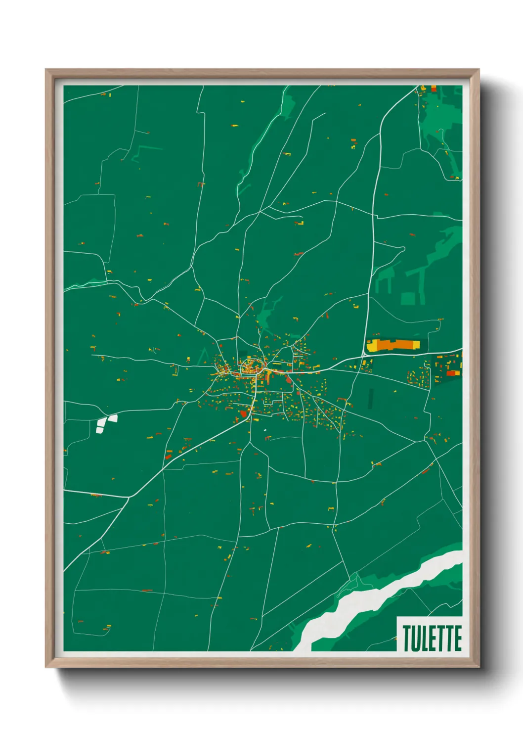 Une affiche de carte sur Tulette