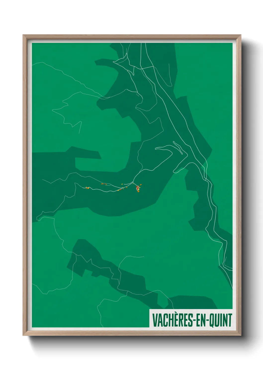 Une affiche de carte sur Vachères-en-Quint