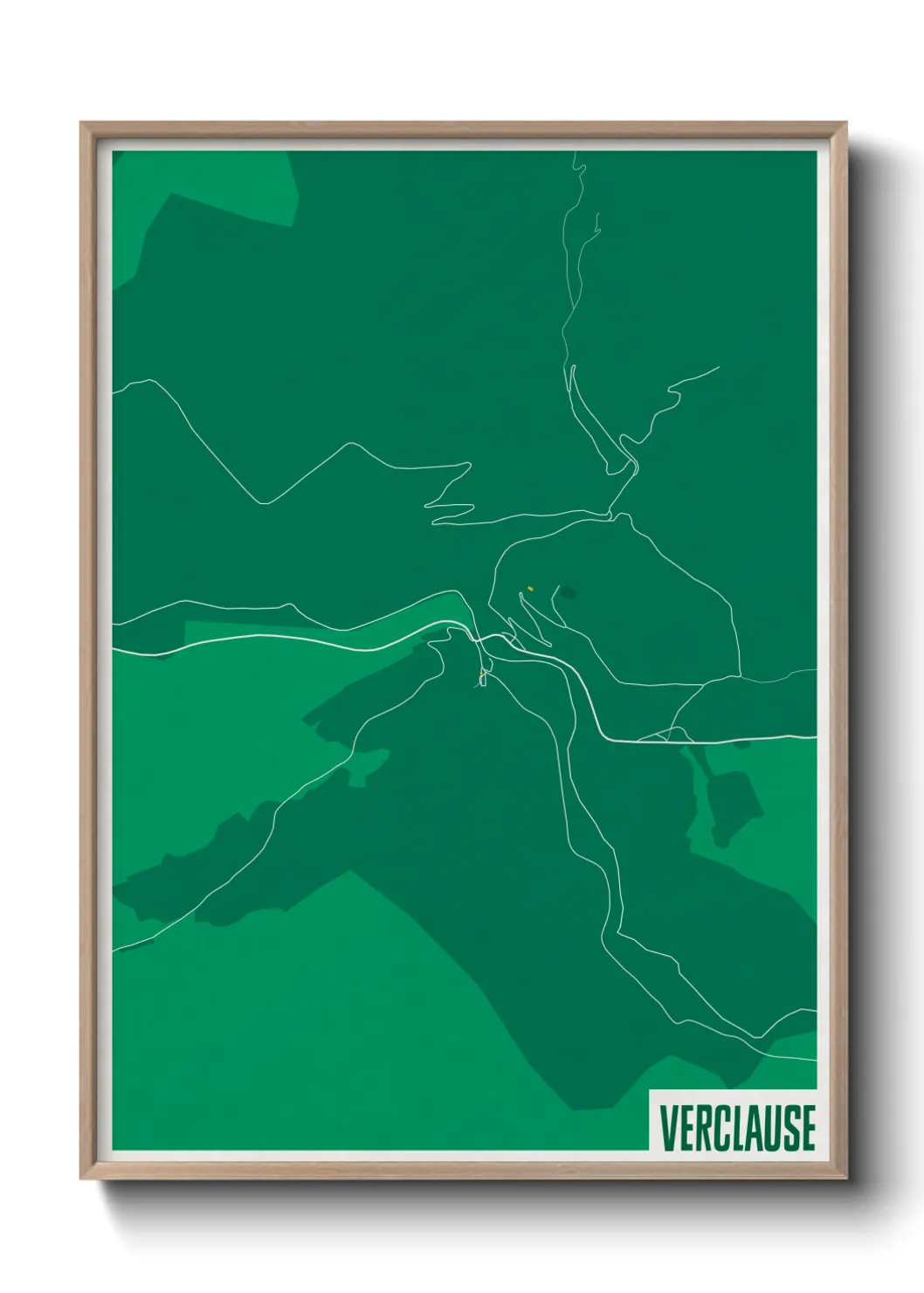 Une affiche de carte sur Verclause