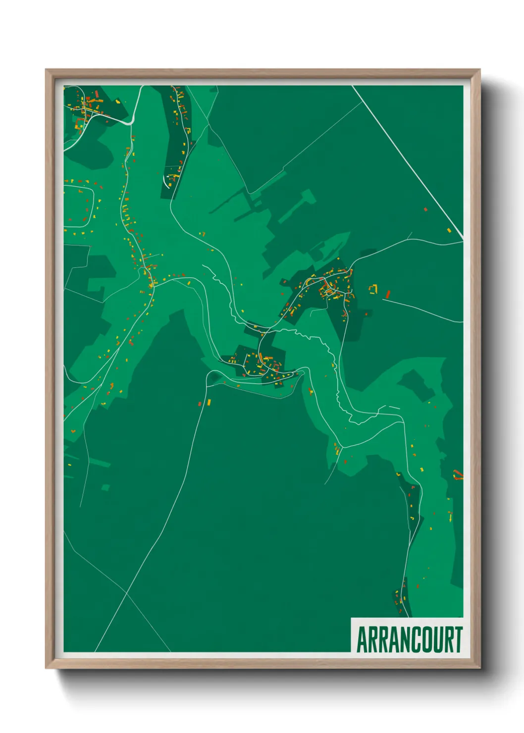 Une affiche de carte sur Arrancourt