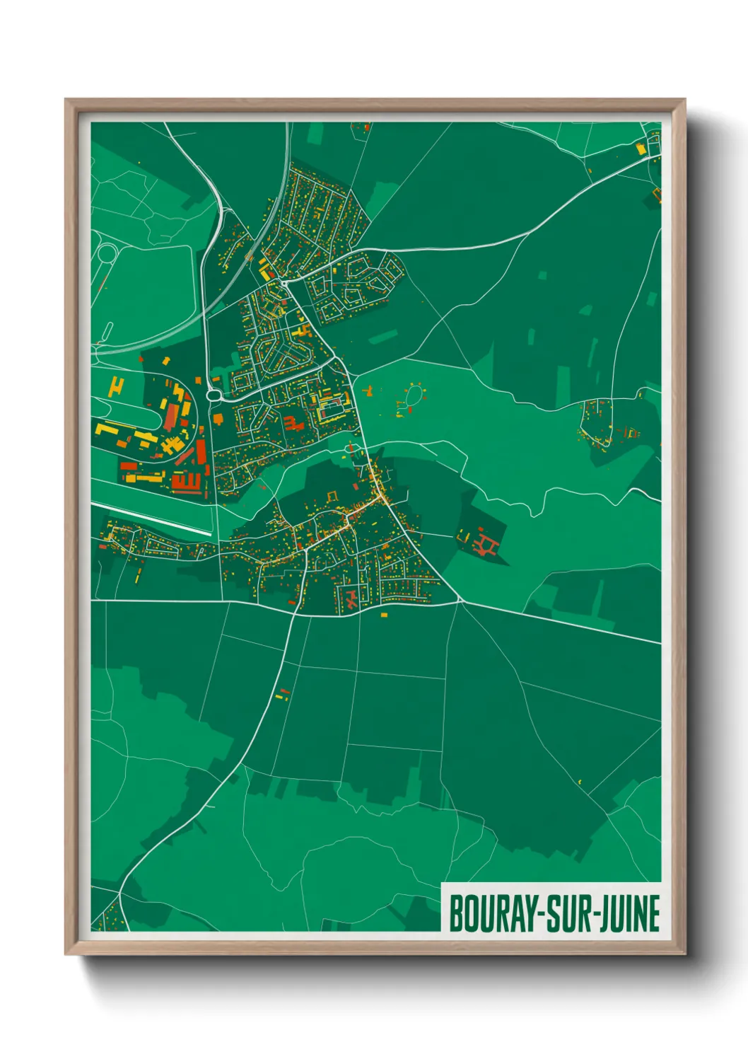 Une affiche de carte sur Bouray-sur-Juine