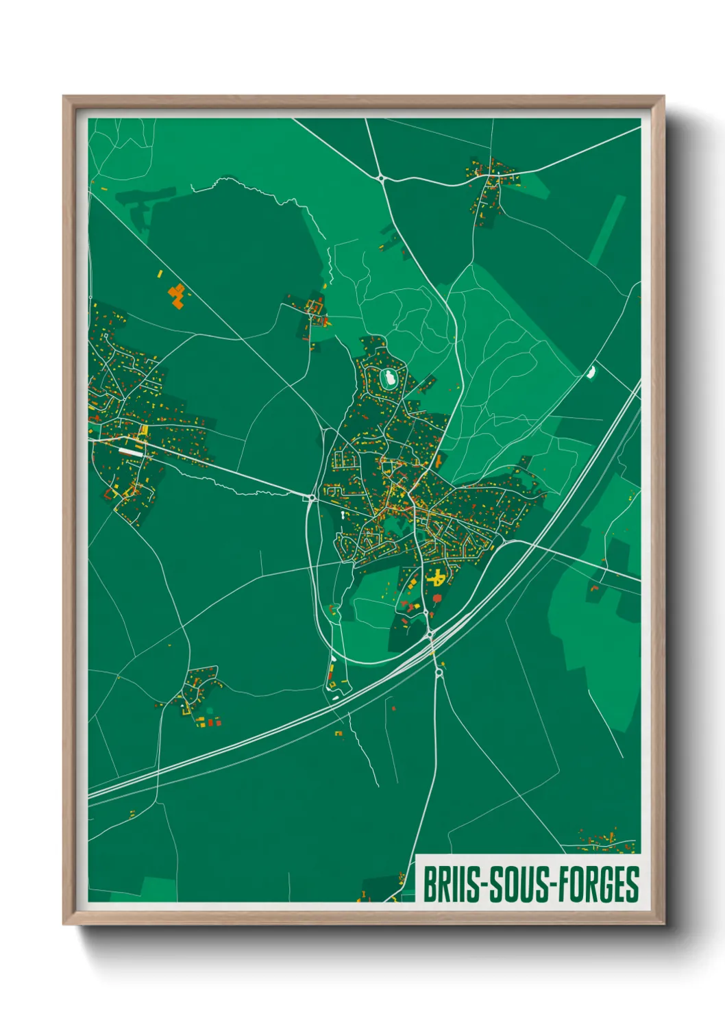 Une affiche de carte sur Briis-sous-Forges