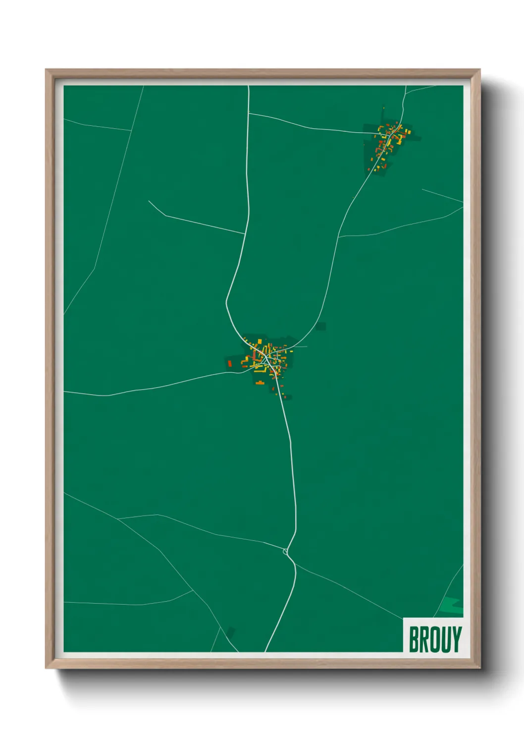 Une affiche de carte sur Brouy