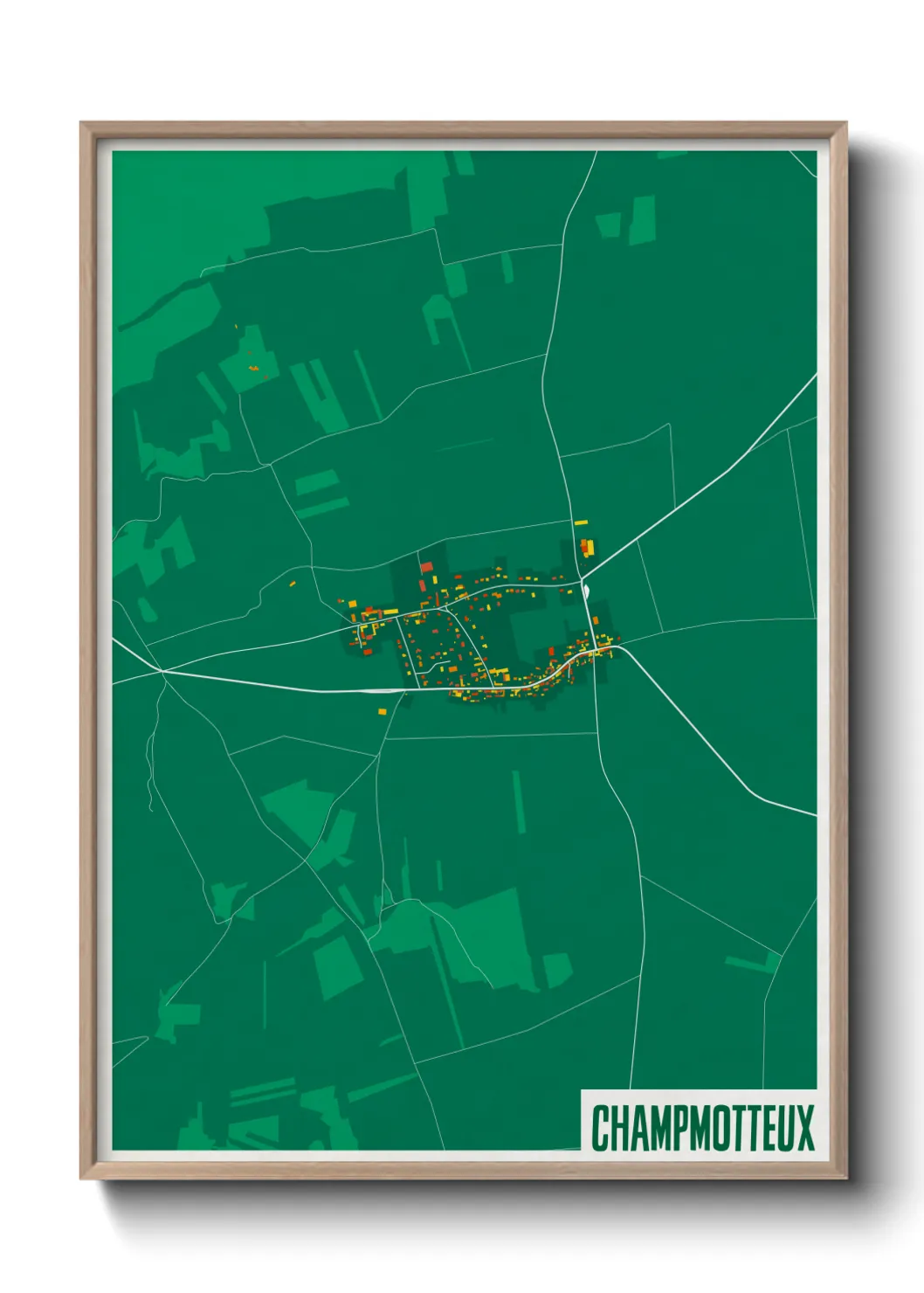 Une affiche de carte sur Champmotteux