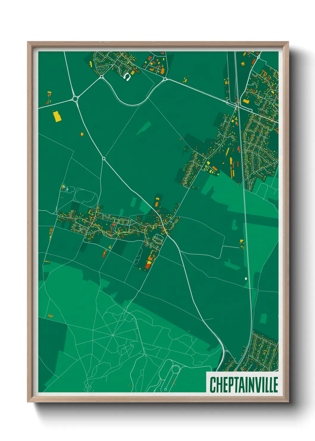 Une affiche de carte sur Cheptainville