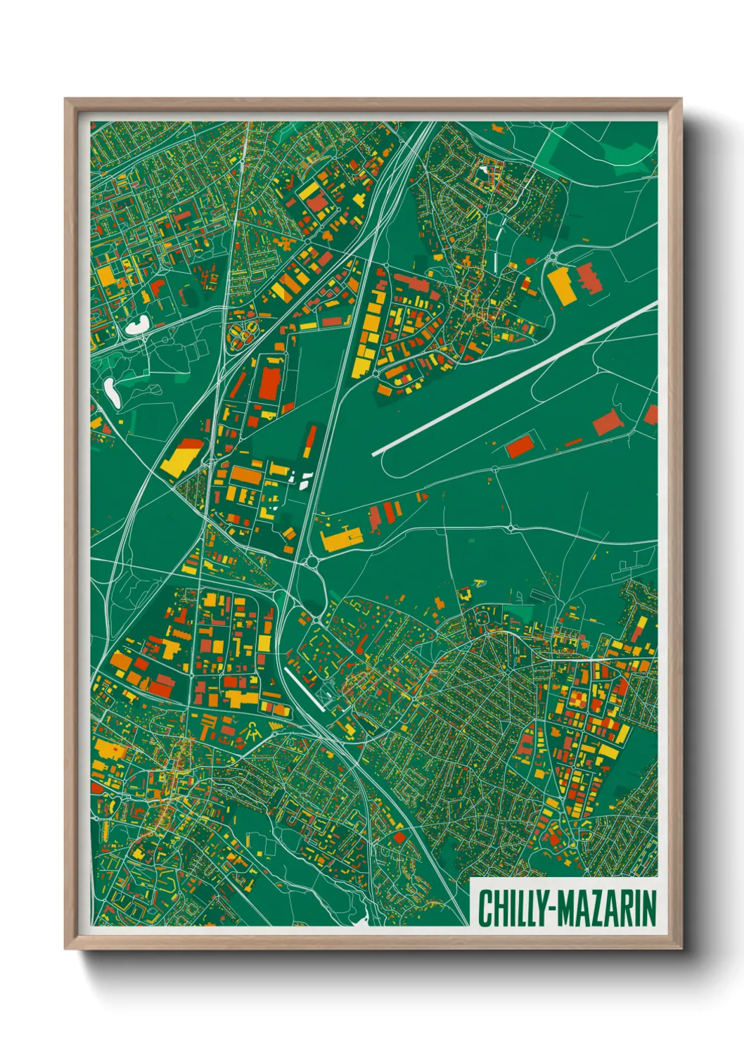 Une affiche de carte sur Chilly-Mazarin