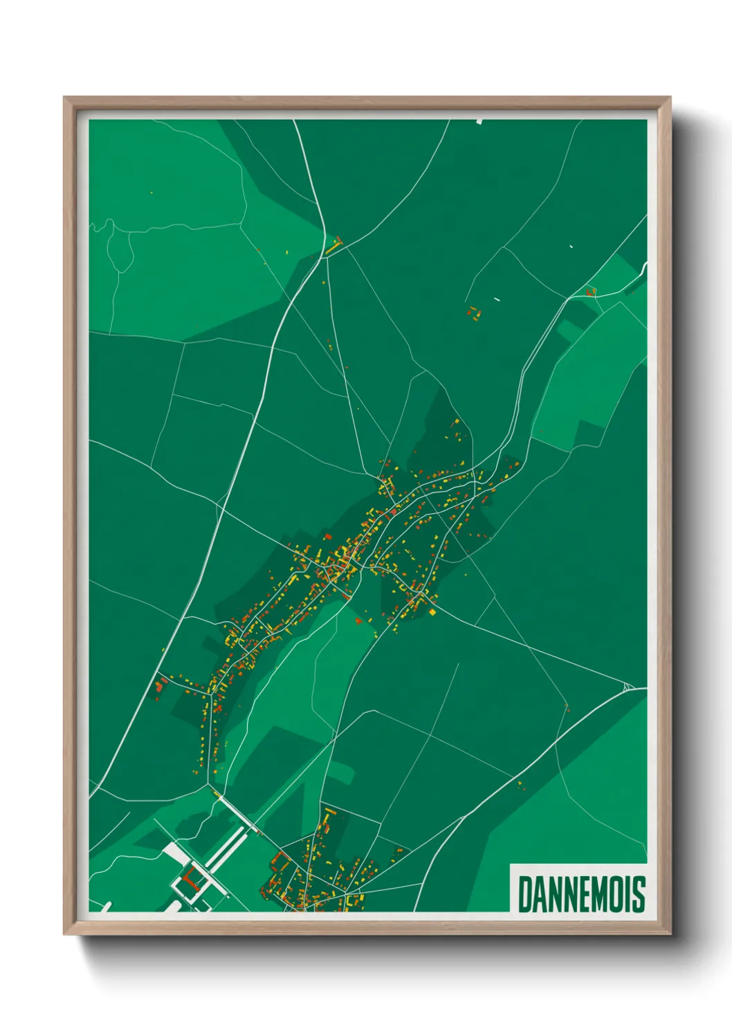 Une affiche de carte sur Dannemois