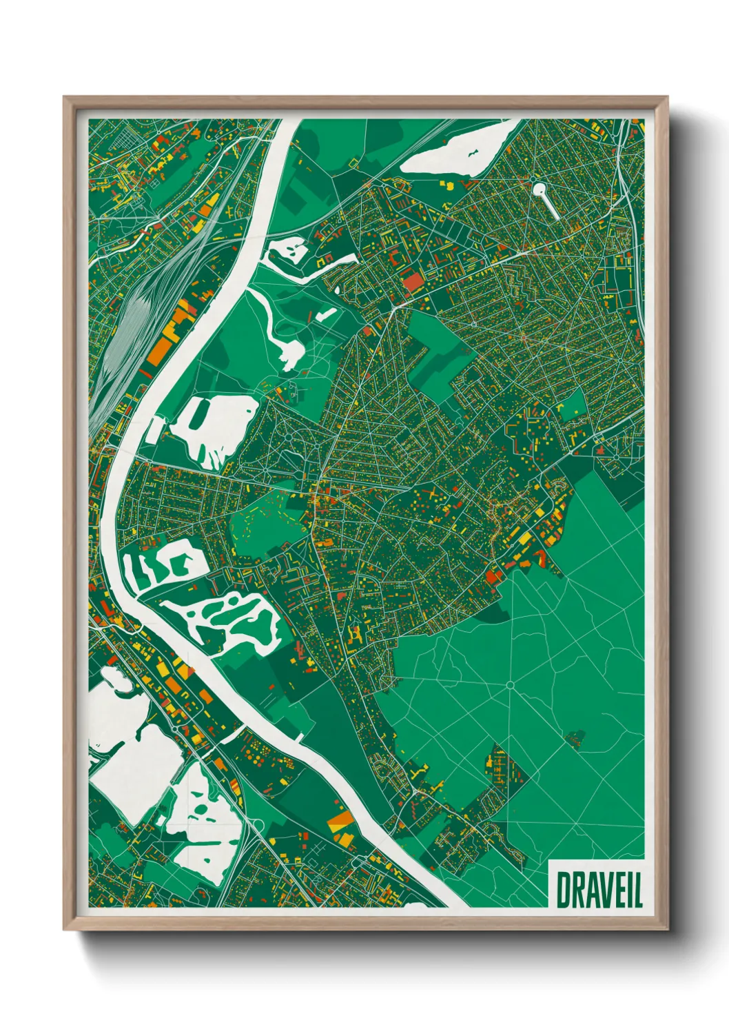 Une affiche de carte sur Draveil