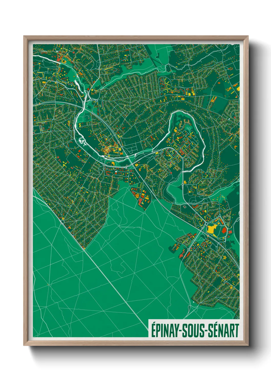 Une affiche de carte sur Épinay-sous-Sénart