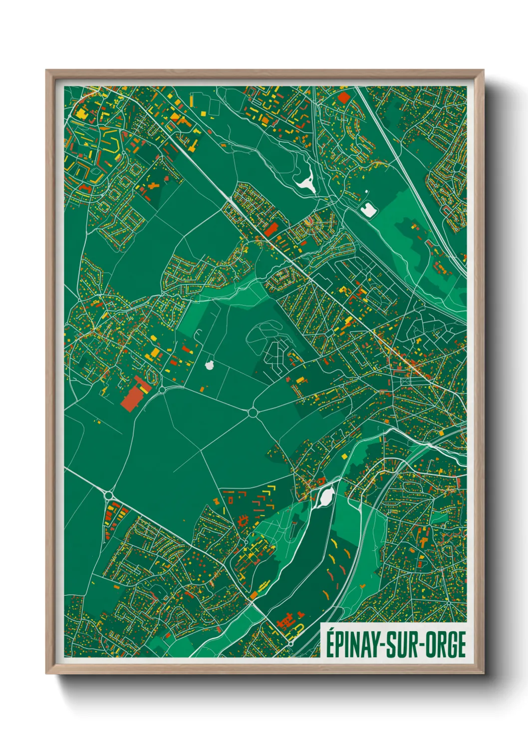 Une affiche de carte sur Épinay-sur-Orge