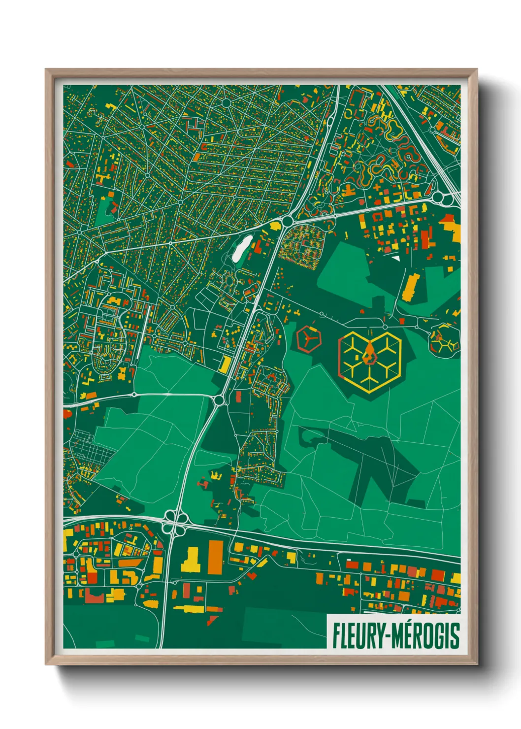 Une affiche de carte sur Fleury-Mérogis