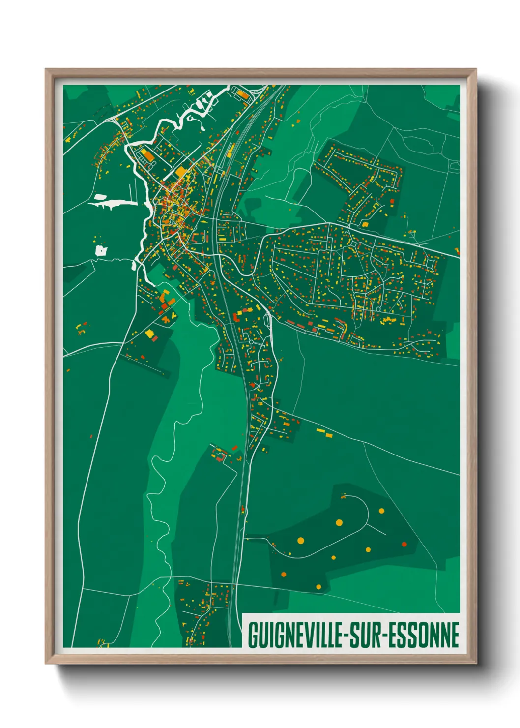Un poster carteGuigneville-sur-Essonne