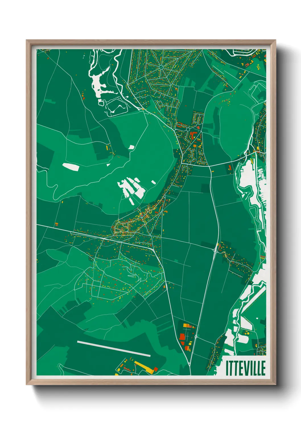 Une affiche de carte sur Itteville