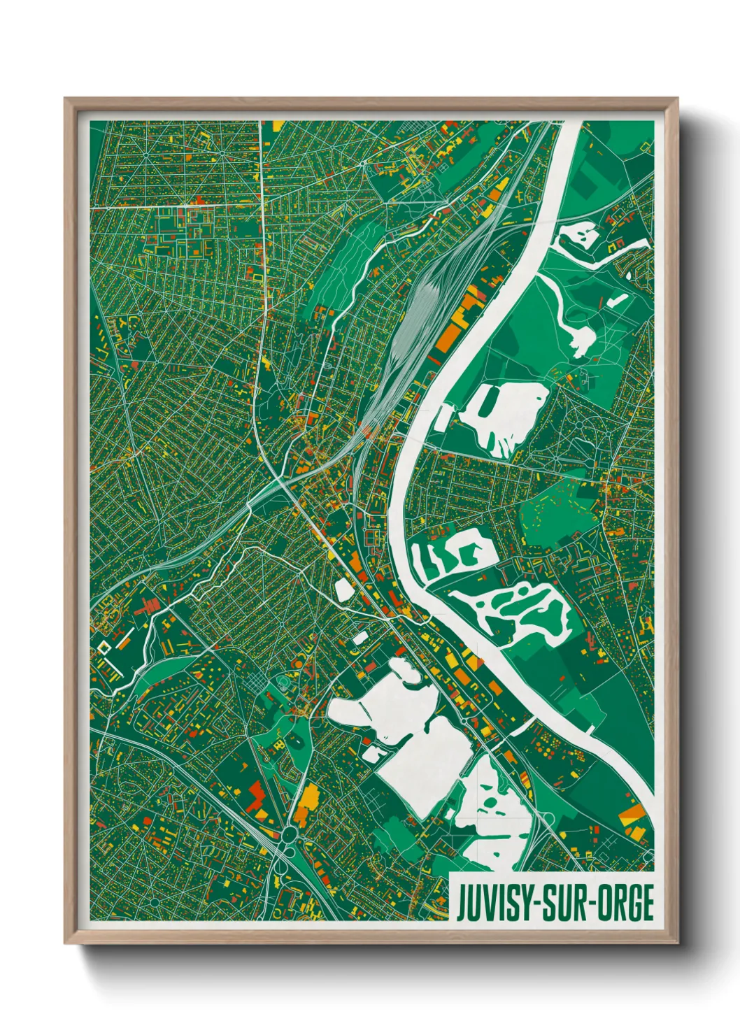 Une affiche de carte sur Juvisy-sur-Orge