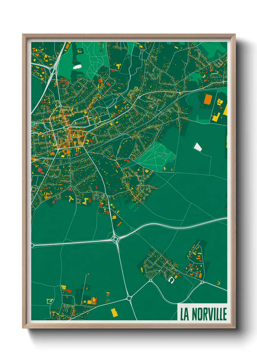 Une affiche de carte sur La Norville
