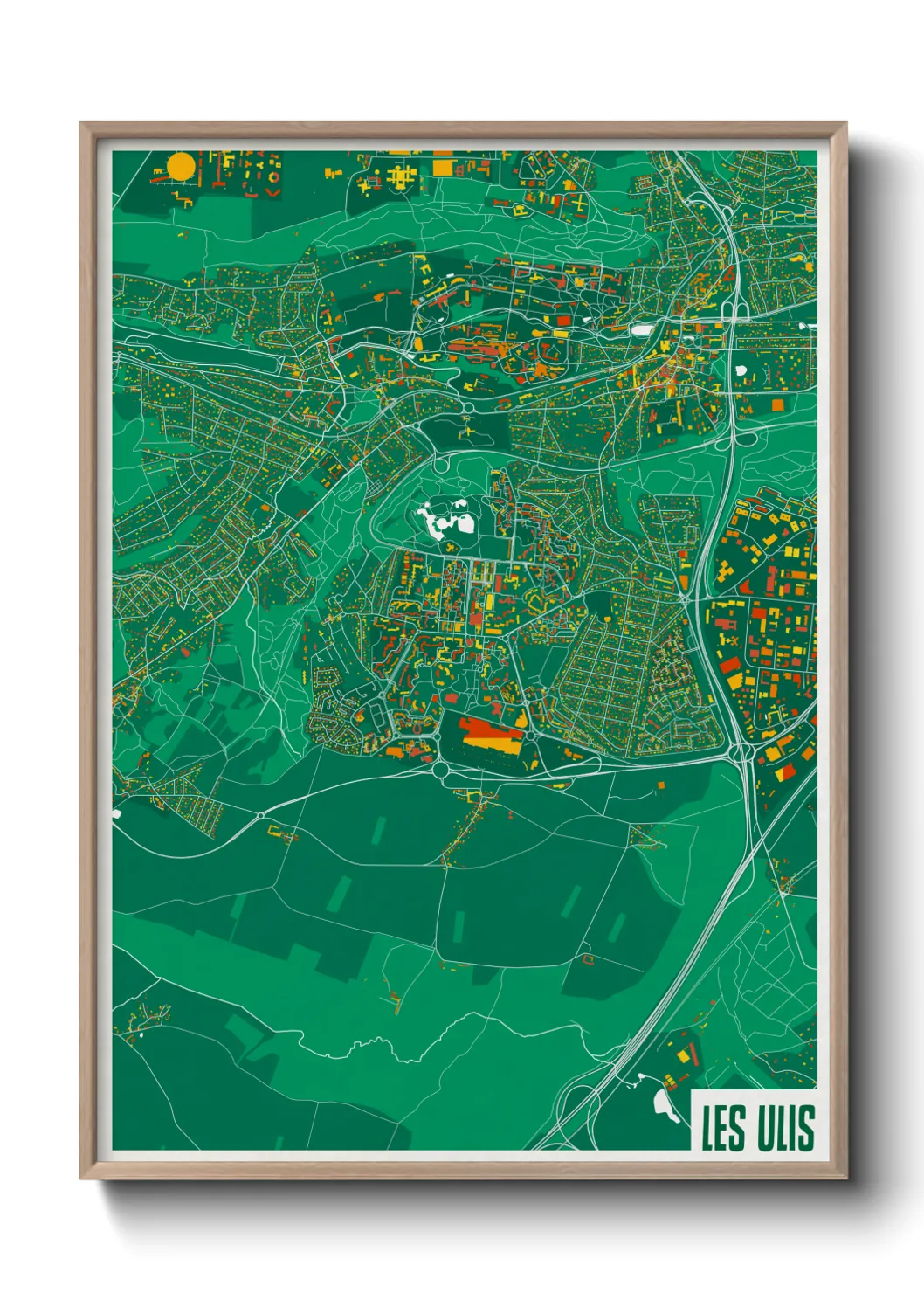 Une affiche de carte sur Les Ulis