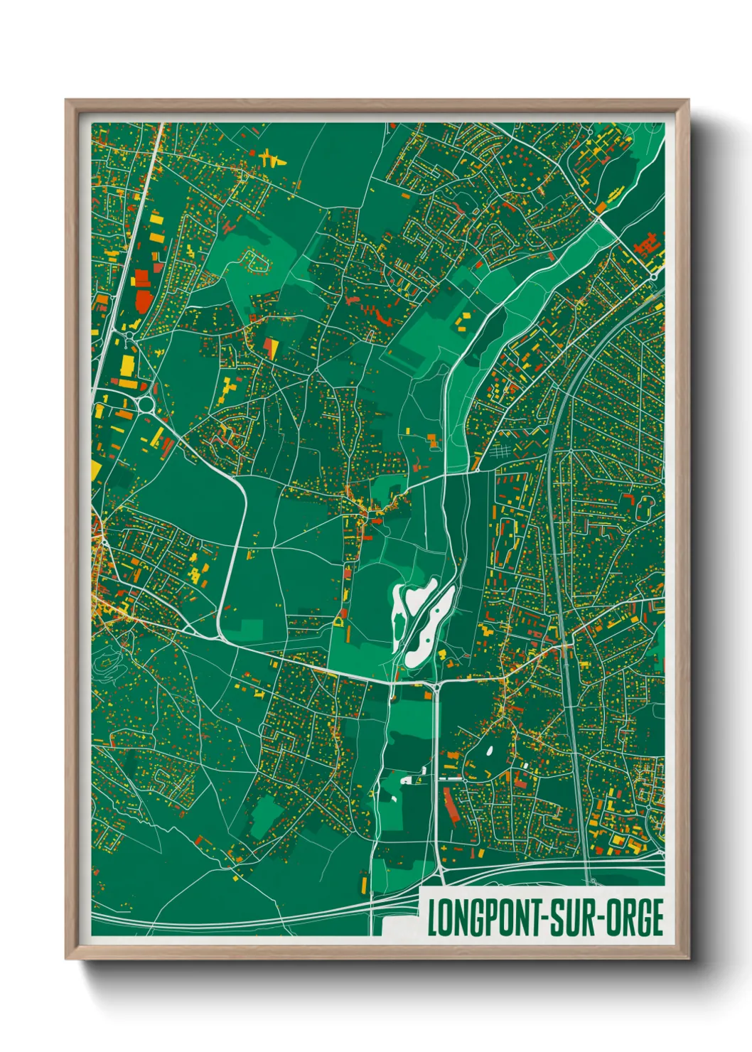 Une affiche de carte sur Longpont-sur-Orge