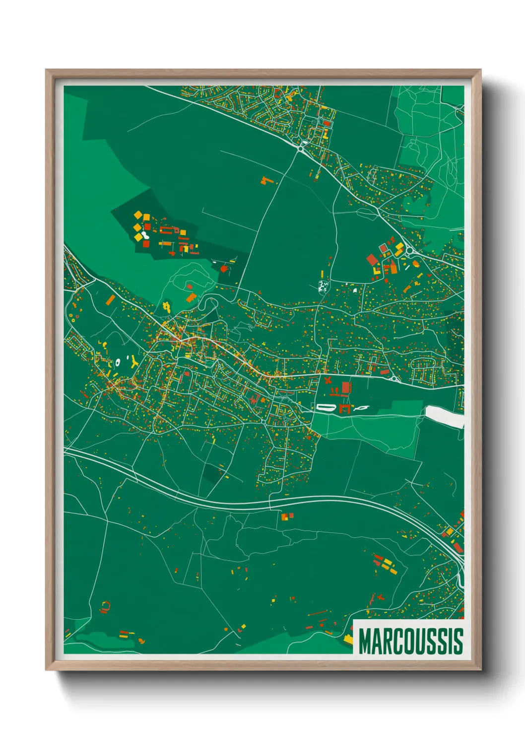 Une affiche de carte sur Marcoussis