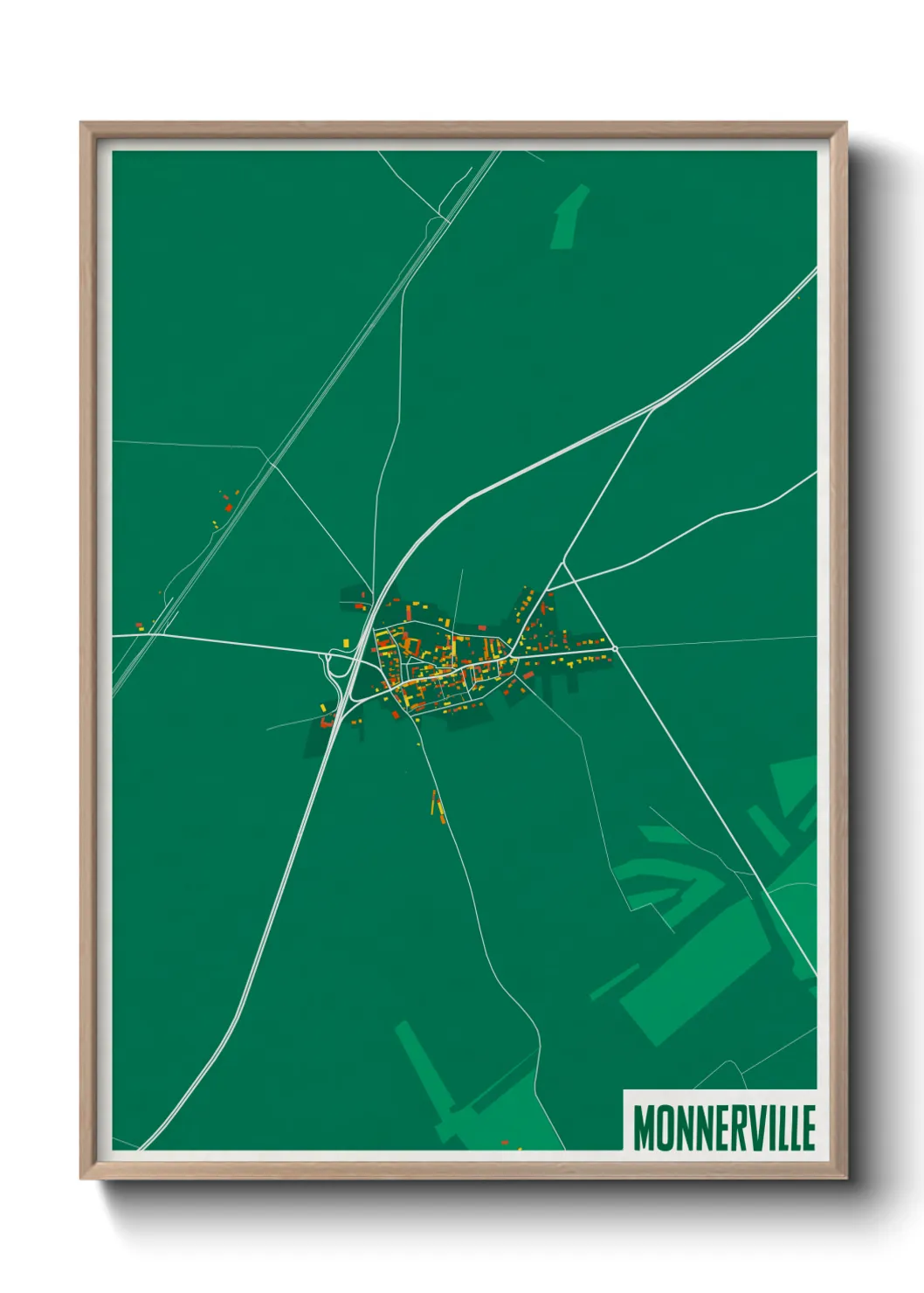 Une affiche de carte sur Monnerville